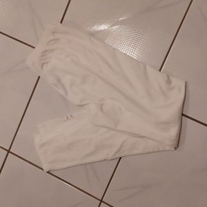 4/$40 White Floral Leggings - Size 10